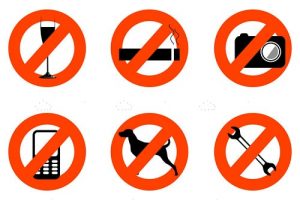 Not allowed icons